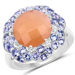 2.70 ctw Genuine Green Amethyst .925 Sterling Silver Ring