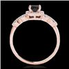 Image 2 : 1 ctw Intense Blue Diamond Solitaire Necklace 10K Rose Gold