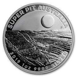 2019 Australia 1 oz Silver Super Pit BU