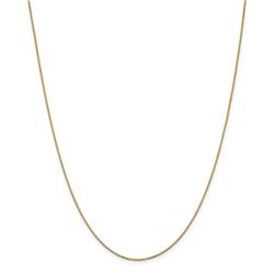 14k Yellow Gold .9 mm Box Chain w/Spring Ring - 26 in.