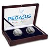 Image 1 : 2018 BVI 2-Coin Silver Pegasus Proof/Reverse Frosted Set #4