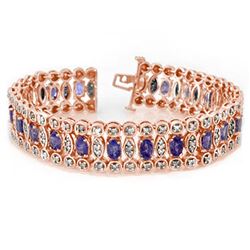 4 ctw SI/I Diamond 2 Prong Bracelet Rose 10K Rose Gold