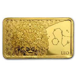 2020 Solomon Islands 1/2 Gram Gold Zodiac Ingot (Leo)