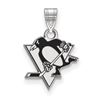 Image 1 : Sterling Silver NHL Pittsburgh Penguins Enamel Pendant