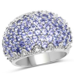 2.80 ctw Genuine Garnet .925 Sterling Silver Ring