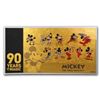 Image 1 : 2018 Niue 1 gram Gold $10 Note Disney Mickey's 90th Anniversary