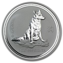 2006 Australia 1 oz Silver Year of the Dog BU (Series I)
