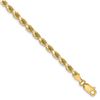 Image 1 : 14k Yellow Gold 3.25 mm Diamond Cut Rope Chain - 8 in.