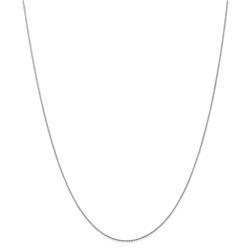 14k White Gold .8 mm Round Wheat Chain Necklace - 20 in.