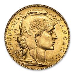 France Gold 20 Francs French Rooster AU (Random)