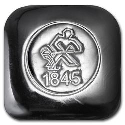 1 oz Silver Square Bar - Heimerle & Meule (Cast)