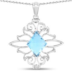 2.95 ctw Genuine Amethyst & White Topaz .925 Sterling Silver Floral Shape Ring