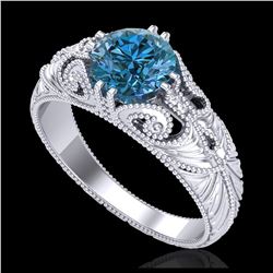 2 ctw Amethyst & VS/SI Diamond Ring 18K White Gold