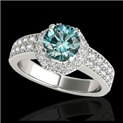 1.59 ctw Fancy Black Diamond Solitaire Necklace 10K Yellow Gold