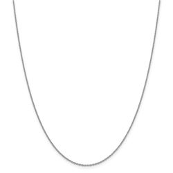 14k WG 1.40 mm Solid Polished Cable Chain Necklace - 16 in.