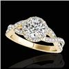 Image 1 : 1.69 ctw SI Fancy Blue Diamond Halo Ring 10K Rose Gold