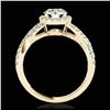 Image 2 : 1.69 ctw SI Fancy Blue Diamond Halo Ring 10K Rose Gold