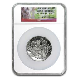 2013-P Australia 5 oz Silver Koala PF-70 NGC (High Relief)