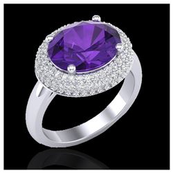 1.40 ctw SI/I Fancy Intense Yellow Diamond Ring 10K Rose Gold