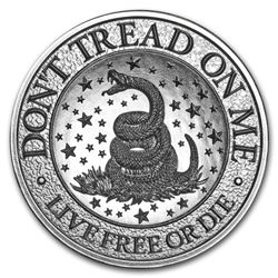 2 oz Silver High Relief Round - Don€™t Tread on Me