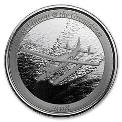 2018 St. Vincent & The Grenadines 1 oz Silver Seaplane BU