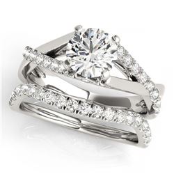 1.27 ctw Intense Blue Diamond Ring 10K White Gold