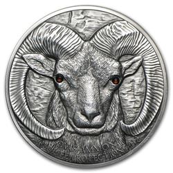 2013 Mongolia Silver 500 Togrog Argali Ovis Ammon