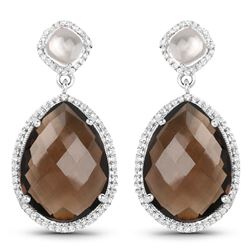 2.50 ctw Amethyst & VS/SI Diamond Earrings 10K White Gold