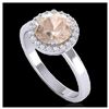 Image 2 : 1.06 ctw VS/SI Diamond Solitaire Art Deco 3 Stone Ring 18K White Gold