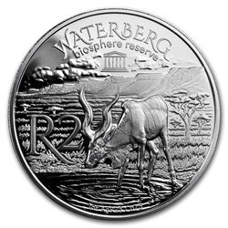 2018 South Africa 1 oz Silver Waterberg Biosphere (Kudu)
