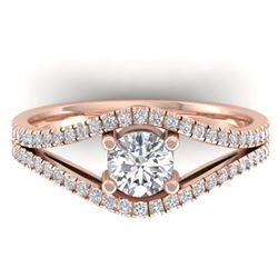 1.42 ctw VS/SI Diamond 2pc Wedding Set Halo 14K White Gold