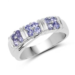 0.79 ctw Genuine Black Diamond .925 Sterling Silver Ring