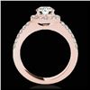 Image 2 : 2.15 ctw H-SI/I Diamond Solitaire Halo Ring 10K Rose Gold