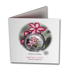2019 South Africa 1 oz Silver Flowers and Birds: Impala Lily