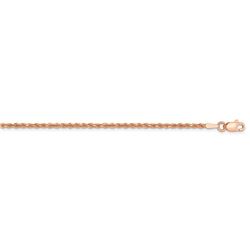 14k Rose Gold 1.75 mm Diamond Cut Rope Chain - 24 in.