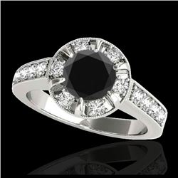 1.15 ctw Tanzanite & VS/SI Diamond Necklace 14K White Gold