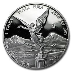 2010 Mexico 1 oz Silver Libertad Proof (In Capsule)