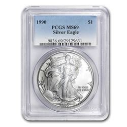 1990 Silver American Eagle MS-69 PCGS