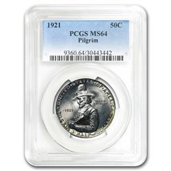 1921 Pilgrim Tercentenary Half Dollar MS-64 PCGS