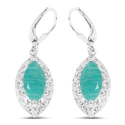 1.40 ctw Genuine White Topaz .925 Sterling Silver Earrings