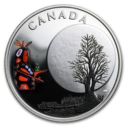 2018 Canada 1/4 oz Ag $3 Thirteen Teachings Little Spirit Moon