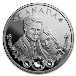 2018 RCM 1 oz Ag $20 Royal Wedding: Prince Harry Meghan Markle