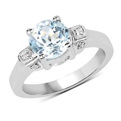 0.44 ctw Genuine Aquamarine .925 Sterling Silver Earrings