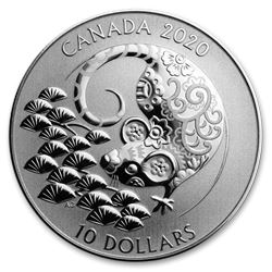 2020 Canada 1/2 oz Proof Silver $10 Lunar Year of the Rat