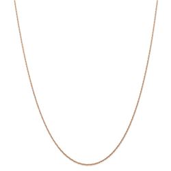 14k Rose Gold .7 mm Carded Cable Rope Chain Necklace - 16 in.