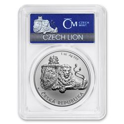 2019 Niue 1 oz Silver Czech Lion MS-70 PCGS (FirstStrike®)