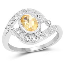 0.32 ctw Genuine Black Diamond .925 Sterling Silver Ring