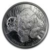 Image 1 : 2017 Rep. of Ghana 1 oz Silver 5 Cedi African Leopard (scruffy)