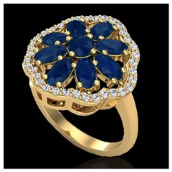 1.11 ctw Fancy Intense Blue Diamond Art Deco Necklace 18K White Gold