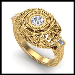 2 ctw SI/I Fancy Intense Yellow Diamond Halo Ring 10K White Gold